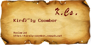 Király Csombor névjegykártya