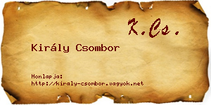 Király Csombor névjegykártya