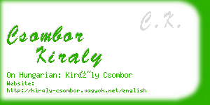 csombor kiraly business card